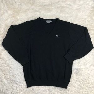 Lacoste Black 5 Large Long Sleeve Wool Sweater